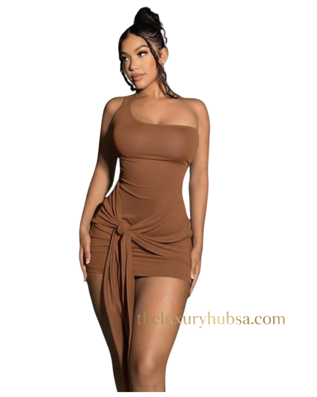 Brown cocktail dress